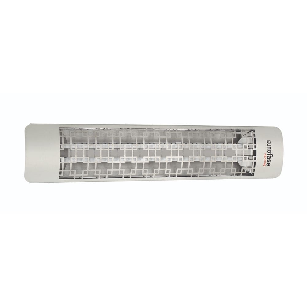 Eurofase 39-inch Stainless Steel Infrared Electric Heater with brix decor plate - installation view