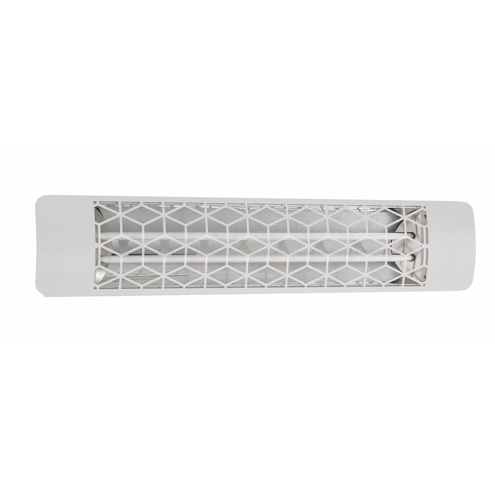 Eurofase 39-inch White Infrared Electric Heater with stella decor plate - angle view