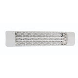 Eurofase 39-inch White Infrared Electric Heater with stella decor plate - angle view