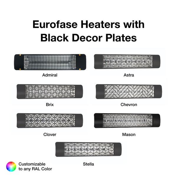 Black decor plates