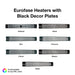 black decor plates for 61-inch eurofase heaters