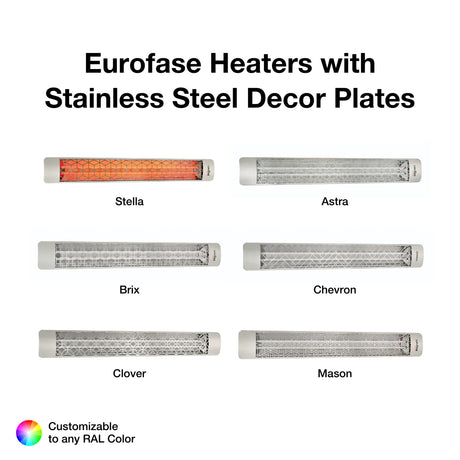 stainless steel decor plates for 61-inch eurofase heaters