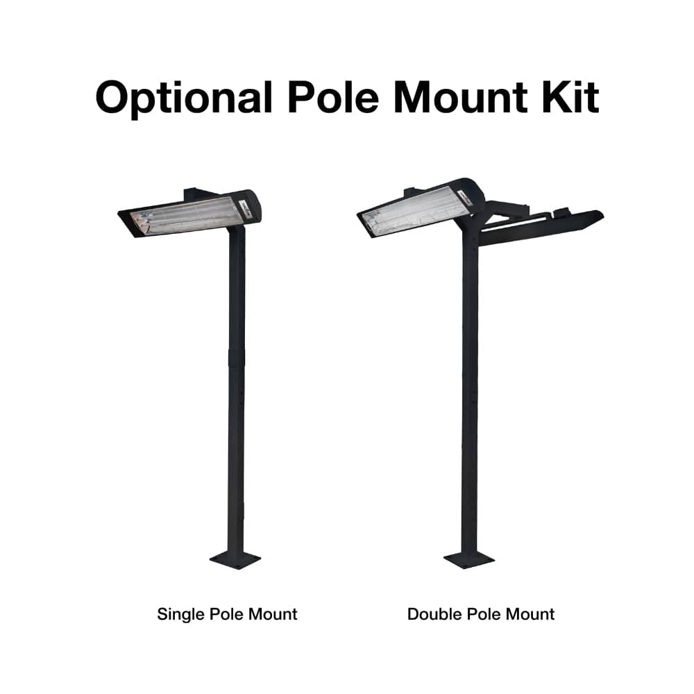 optional pole mount kit - angle view