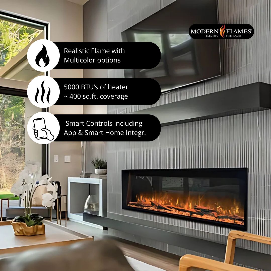 Features of Modern Flames Landscape Pro Slim Electric Fireplace