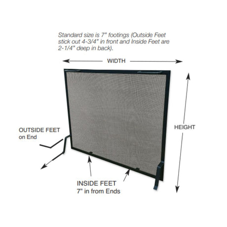 Modern Blaze Fireplace Screen Dimensions