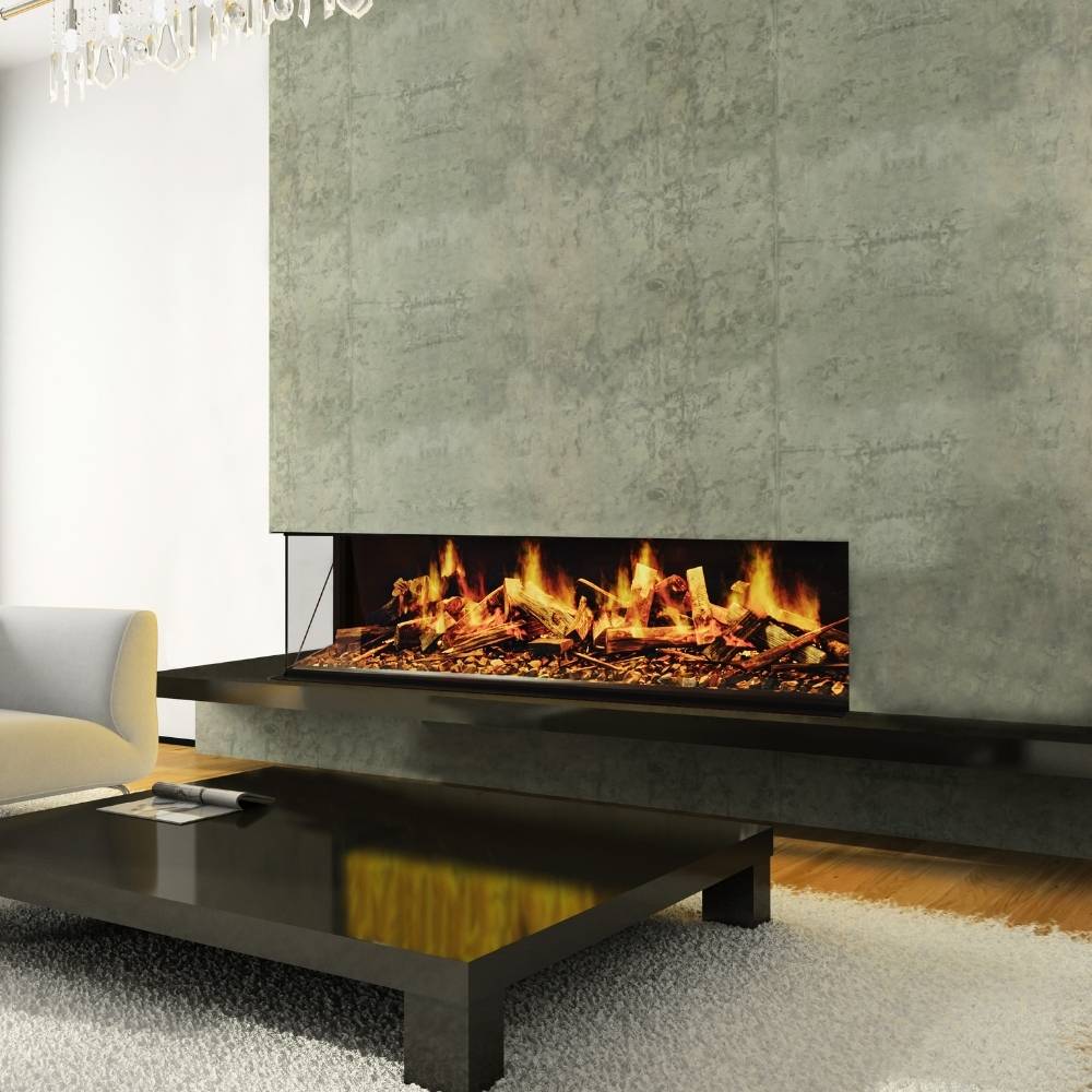 Flamerite E-Ridium 1500 Corner Installation in Living Room