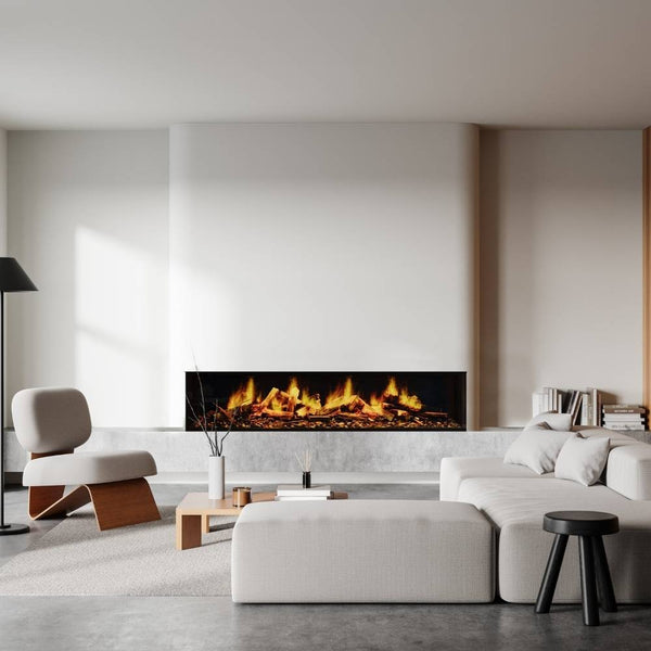Flamerite E-Ridium 1800 Single Sided Installation In Modern Living Room
