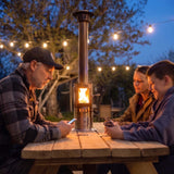 Full Stainless Exterior Scout Tabletop Wood Pellet Outdoor Patio Heater