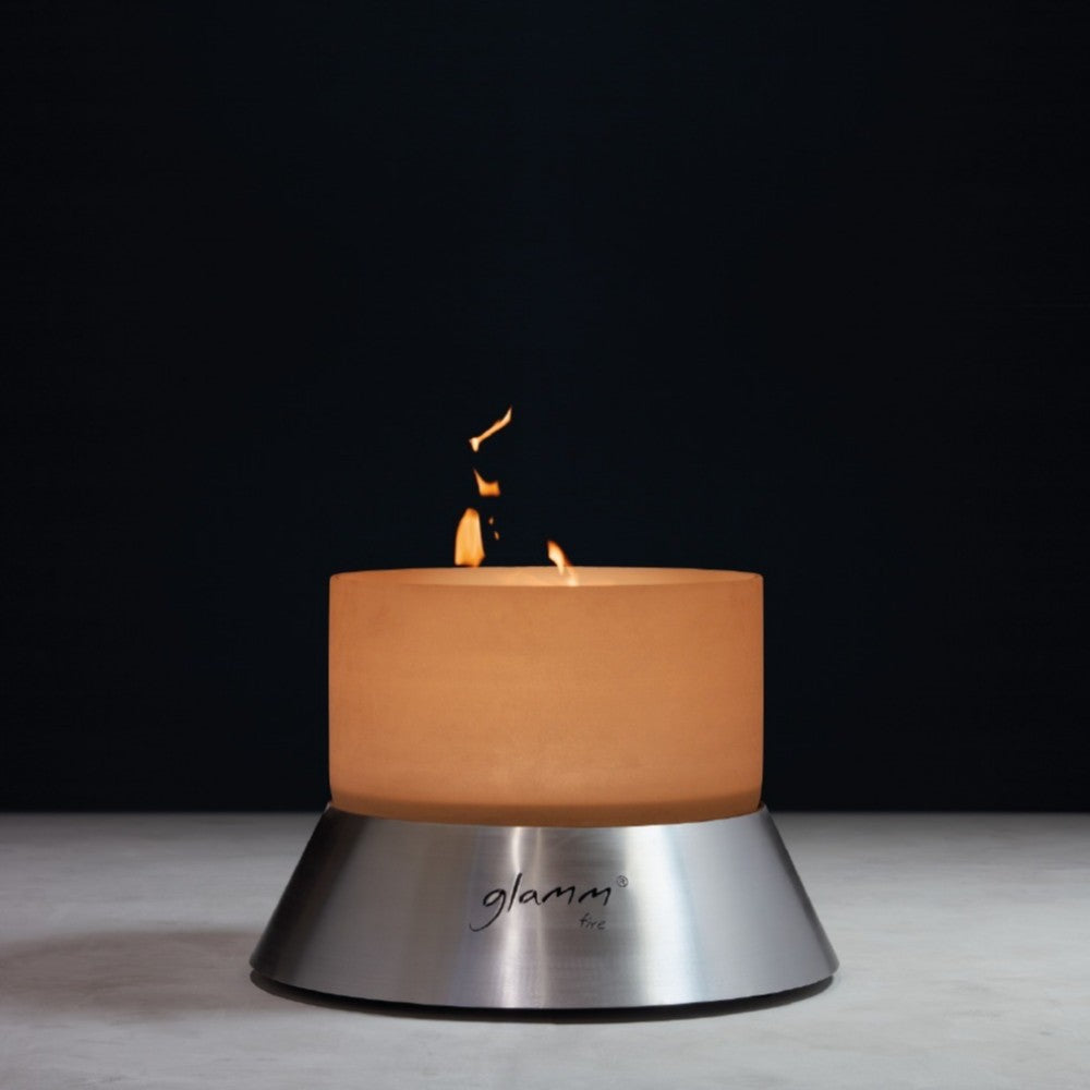 GlammFire Alba Free Standing Gas Fire Pit Standard with Flame and Glow