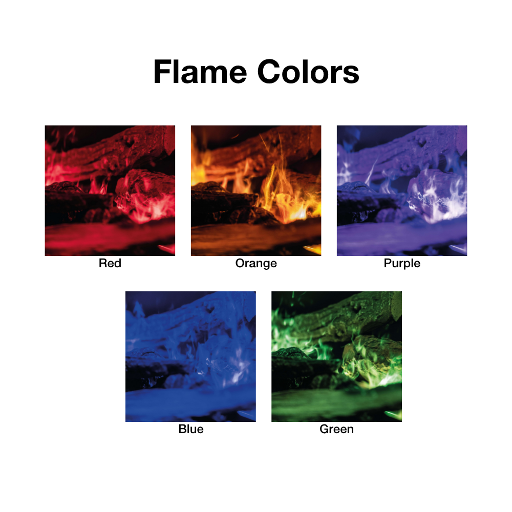 GlammFire Prestige Built-In Water Vapor Fireplace Flame Colors