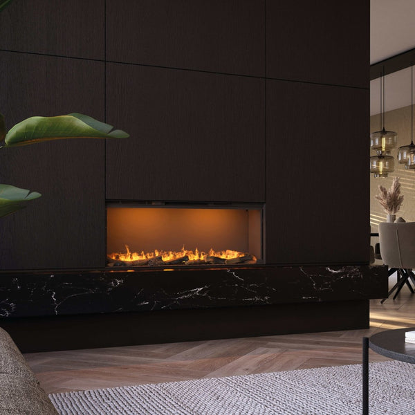 GlammFire Prestige Built-In Water Vapor Fireplace at Living Room
