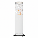 GlammFire Selene Tile Free Standing Gas Patio Heater in White Lacquered Steel