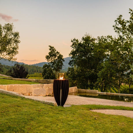 GlammFire Tuli Free Standing Gas Patio Heater at Outdoor Space