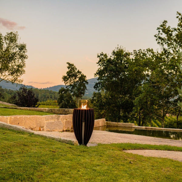 GlammFire Tuli Free Standing Gas Patio Heater at Outdoor Space