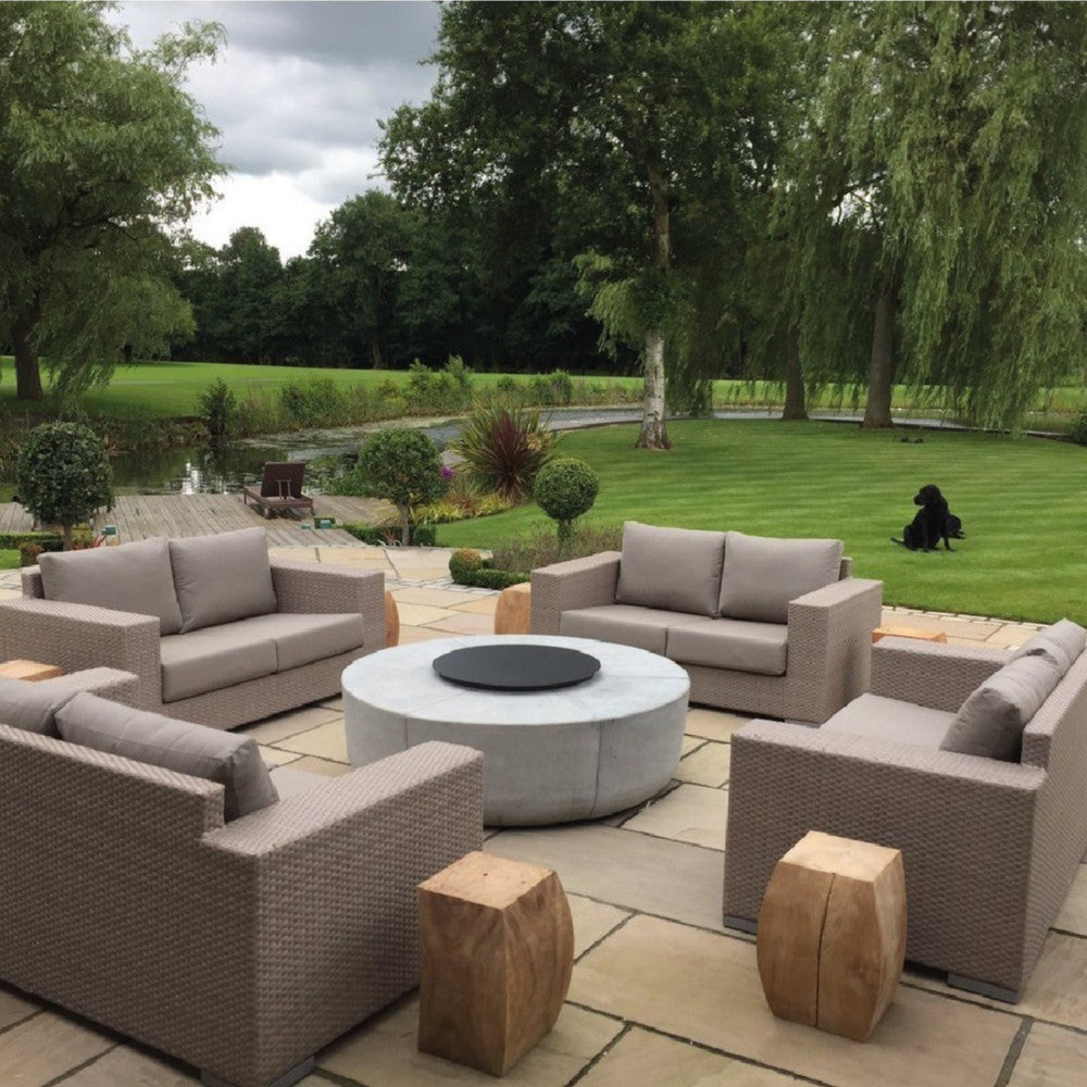 GlammFire Zarzuela Wood Burning Fire Pit with Outdoor Furniture