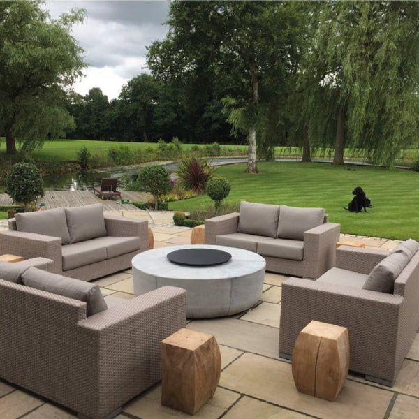 GlammFire Zarzuela Wood Burning Fire Pit with Outdoor Furniture