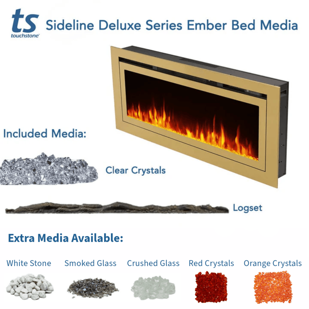 Touchstone Sideline Deluxe Gold 50-Inch ember bed color options