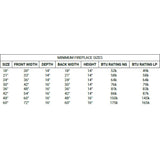 Grand Canyon 2 Burner Vented Gas Log Miinimum Fireplace Dimensions