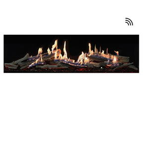 Grand Canyon Bedrock Vented Linear Drop-In Gas Burner with Glowfire Logs