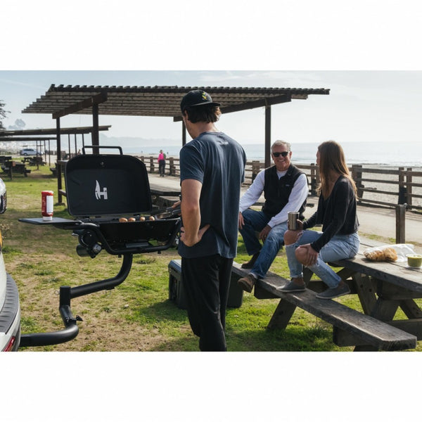 HitchFire F-20 Hitch Mounted 2-Burner Propane Gas Grill - installation view