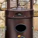 Close up on the Paragon Outdoor Helios Round Propane Patio Heater in Bronze