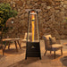 Paragon Outdoor Inferno Flame Tower Black Patio Heater at sunset