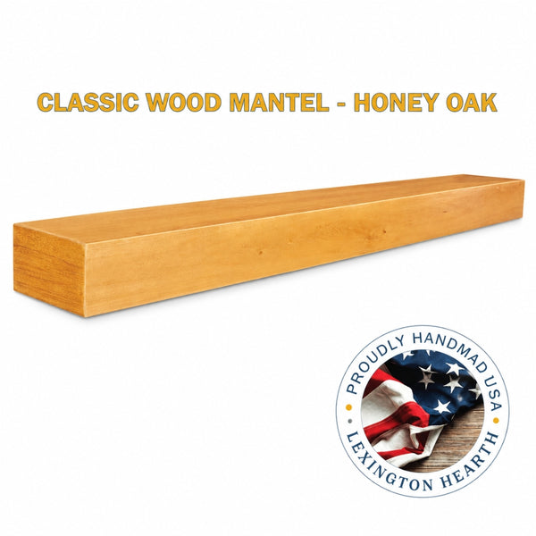 LHX Classic Wood Mantel Honey Oak