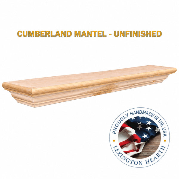 LHX Cumberland Wood Mantel Unfinished