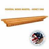 LHX Federal Wood Mantel Honey Oak