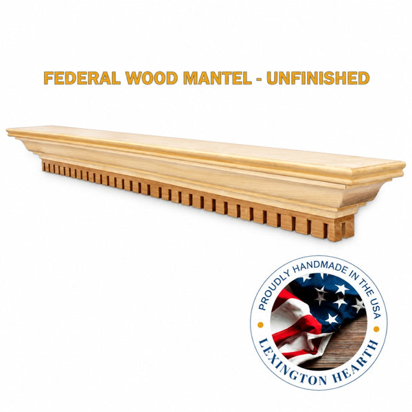 LHX Federal Wood Mantel Unfinished