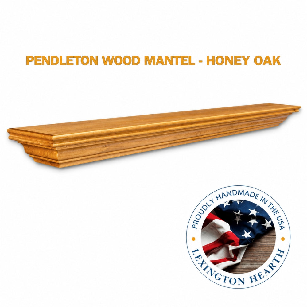 LHX Pendleton Wood Mantel Honey Oak