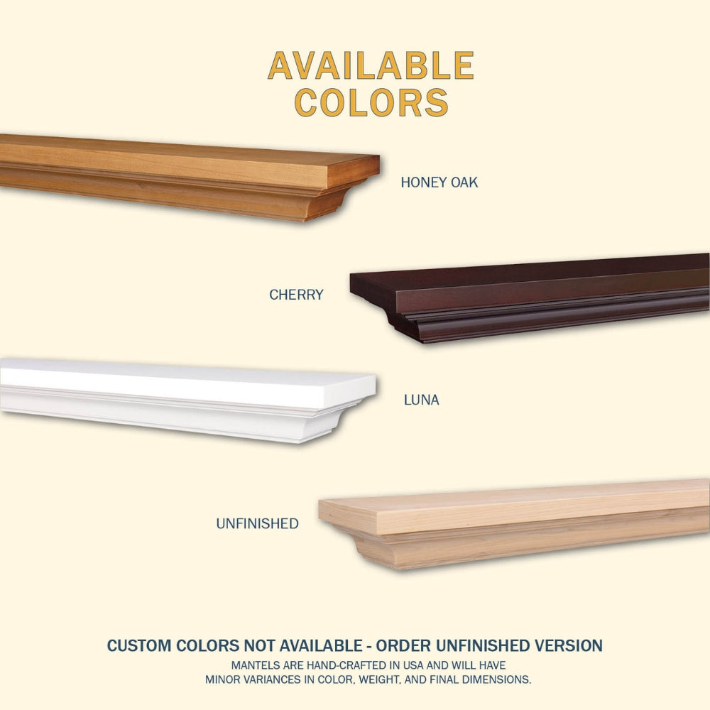 LHX Woodford Wood Mantel Colors