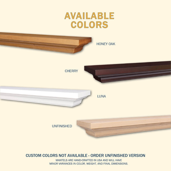 LHX Woodford Wood Mantel Colors