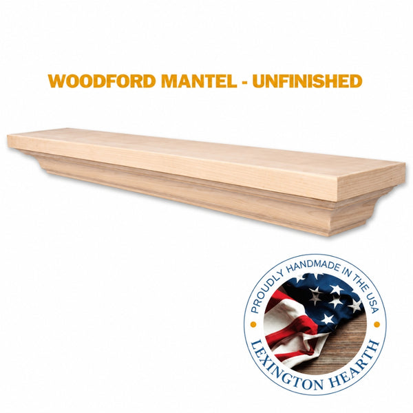 LHX Woodford Wood Mantel Unfinished