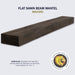 flat sawn beam mantel in maduro