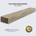 flat sawn beam mantel in pale honey