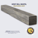 grist mill mantel in weathered grey