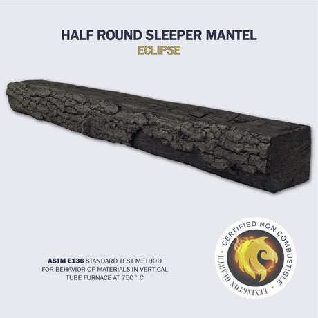 half round sleeper mantel in eclipse