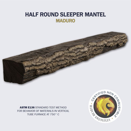 half round sleeper mantel in maduro