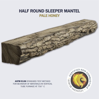 half round sleeper mantel in pale honey