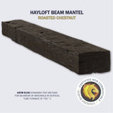 hayloft beam mantel in roasted chestnut