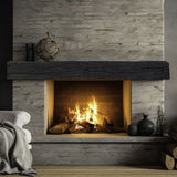 tobacco barn eclipse mantel in a living room