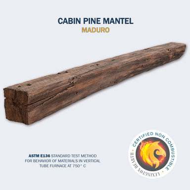 Cabin Pine Mantel in Maduro