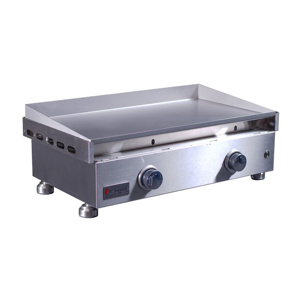 Le Griddle Commercial Series 75 30-Inch 2-Burner Built-In Gas Griddle - 3mm Plate Side View