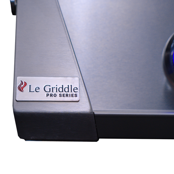 Le Griddle Pro Series 105 41-Inch 3-Burner Built-In Gas Griddle Brand Logo on Product