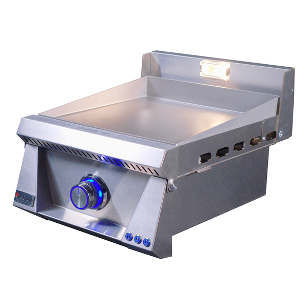 Le Griddle Pro Series 40 16-Inch 1-Burner Built-In Gas Griddle with Lights and Control Valve OFF