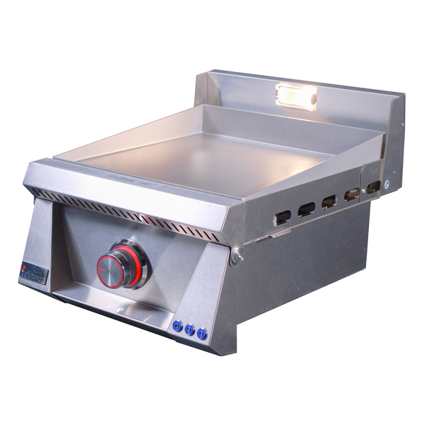 Le Griddle Pro Series 40 16-Inch 1-Burner Built-In Gas Griddle with Lights and Control Valve ON