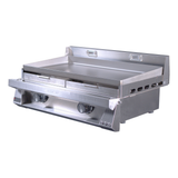 Le Griddle Pro Series 75 30-Inch 2-Burner Built-In Gas Griddle in 6mm Plate Side View