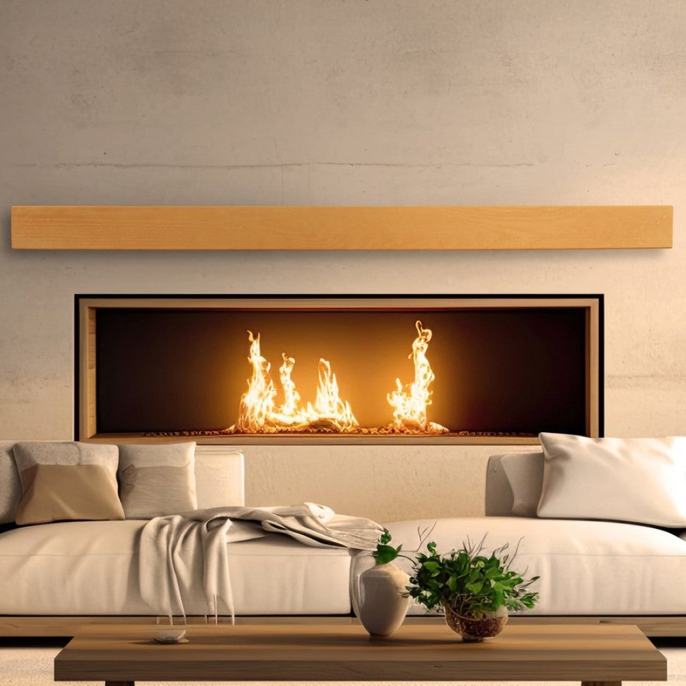 Lexington Hearth Classic Mantel in Honey Oak at Living Room