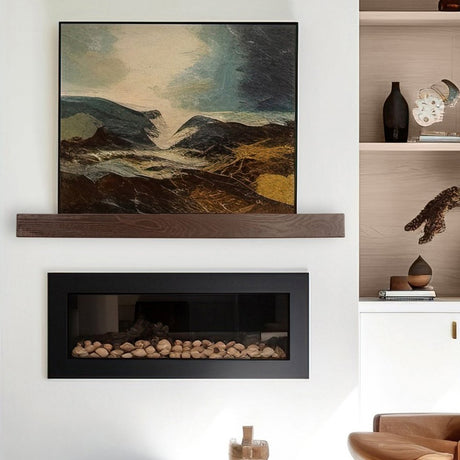 Lexington Hearth Classic Mantel in Mahogany at Living Room